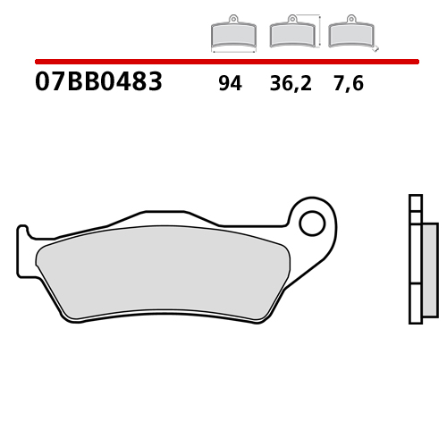 Brake pads Brembo Husqvarna 450 TC (04-10) front genuine 07BB0483