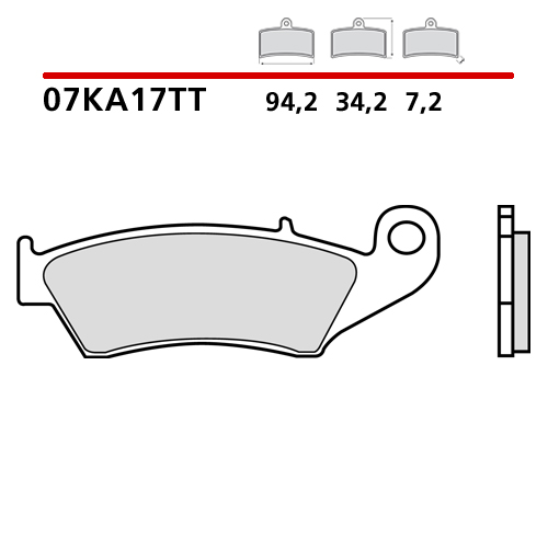 Brake pads Brembo Yamaha YZ 250 (98-07) front ceramic 07KA17TT