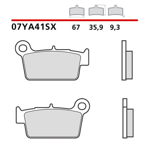 Brake pads Brembo Beta RR 480 (15-25) rear race 07YA41SX