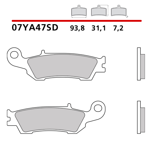 Brake pads Brembo Yamaha YZ 250 (08-21) front standard 07YA47SD