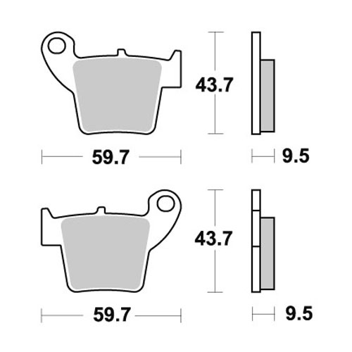 Brake pads Nissin Honda CRF 250 R (04-25) rear race 2P-286ST-MX