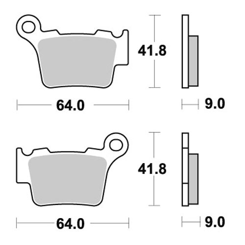 Brake pads Nissin Husaberg 450 FE (09-14) rear race 2P-299ST-MX