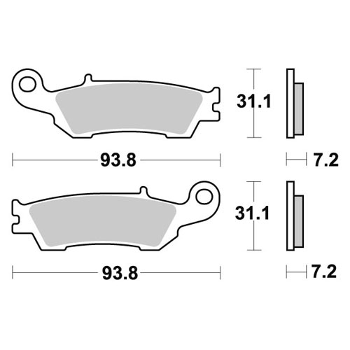 Brake pads Nissin Yamaha YZ 125 (08-21) front race 2P-318ST-MX