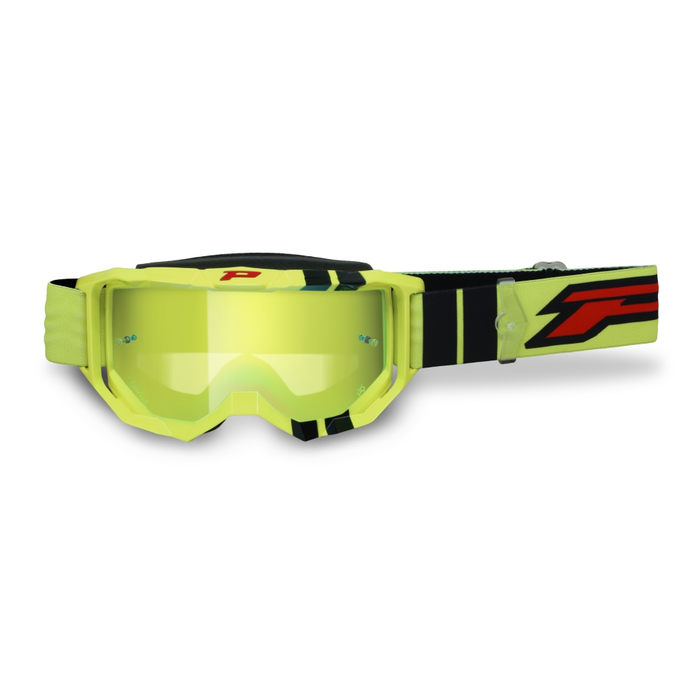 Goggles Pro Grip Vision Go - Neon yellow Black mirrored lens neon yellow