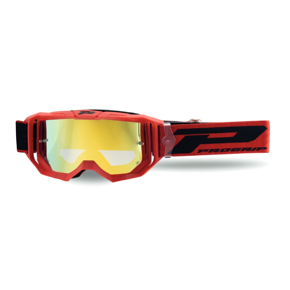 Goggles Pro Grip Vision Go - Red mirrored lens yellow