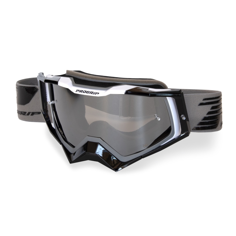 Goggles Pro Grip Rapid - Grey Black White mirrored lens silver