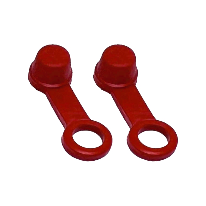 Pair of brake fluid caps red BFC.R