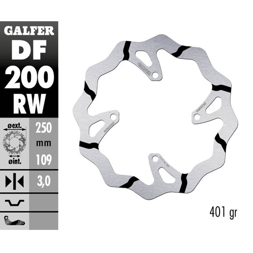 Brake disc Galfer Race Kawasaki KX 250 (06-08) front DF200RW
