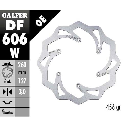 Brake disc Galfer Wave Husaberg 390 FE (10-12) front DF606W