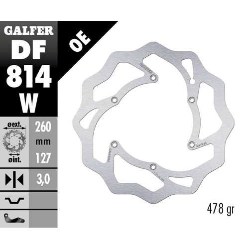 Brake disc Galfer Wave Beta RR 300 (13-25) front DF814W