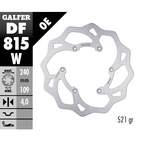 Brake disc Galfer Wave Beta RR 200 (19-25) rear DF815W