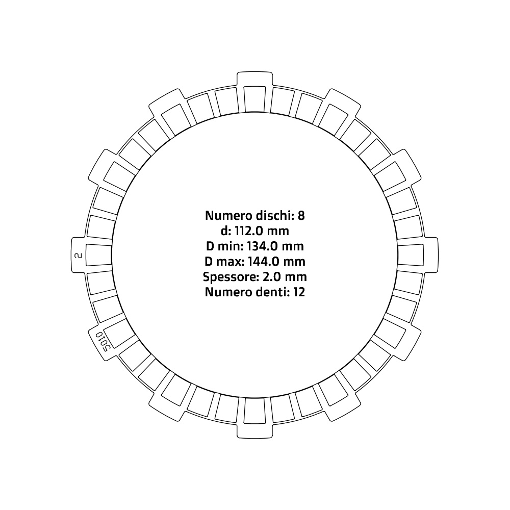 Clutch plates NRTeam Husaberg 501 FE (13-14) - Friction set DS02.F017.8