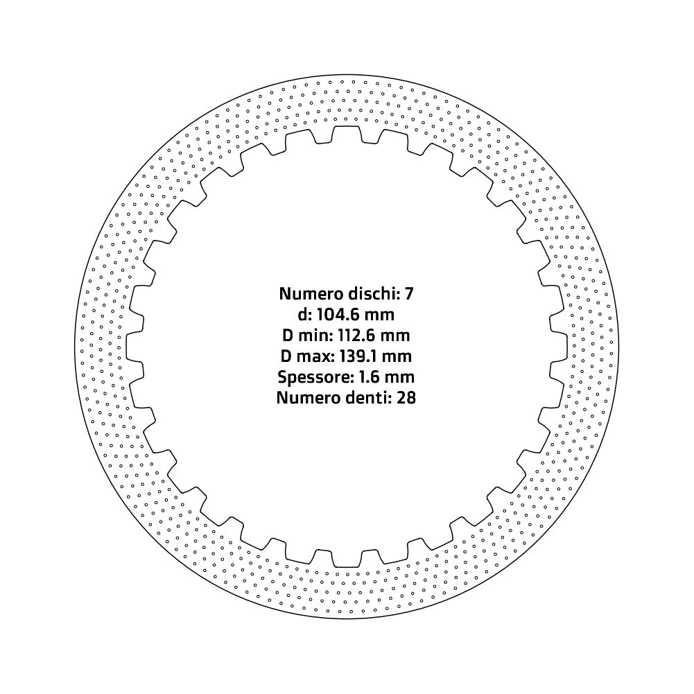 Clutch plates NRTeam Honda CRF 450 X (05-16) - Steel set DS02.S008.7