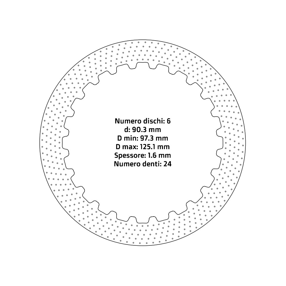 Clutch plates NRTeam KTM 200 EXC (98-06) - Steel set DS02.S009.6