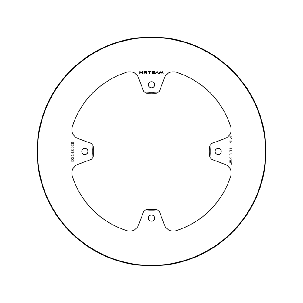 Brake disc NRTeam Honda CRF 250 X (04-17) rear solid DS14.0029
