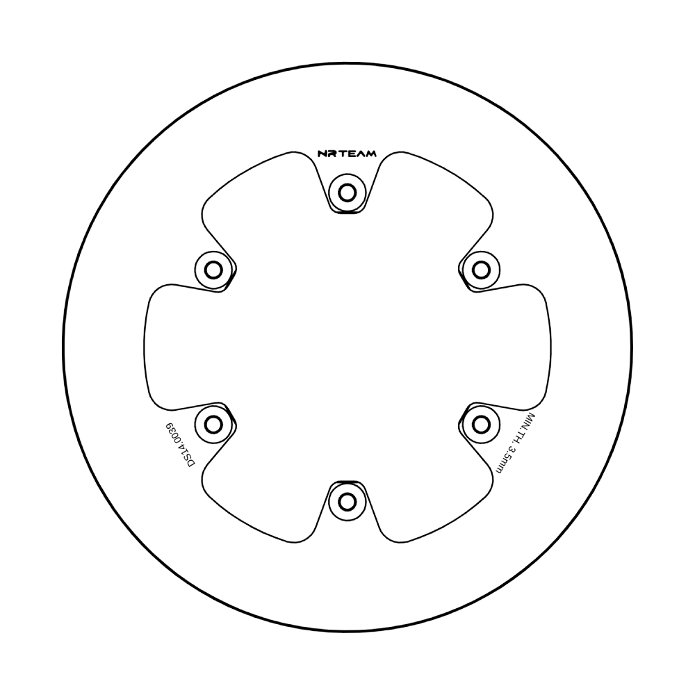Brake disc NRTeam Yamaha YZ 426 F (02) rear solid DS14.0039