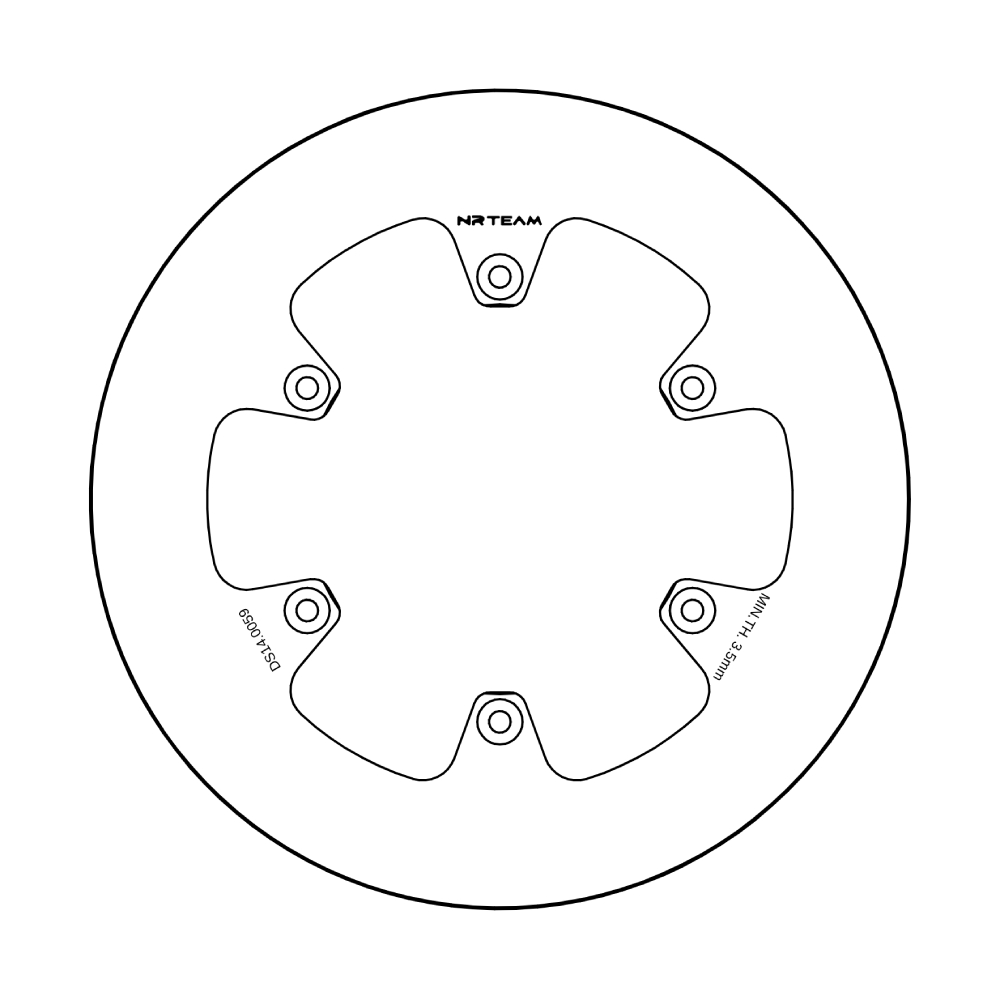 Brake disc NRTeam Fantic 125 XE (21-22) rear solid DS14.0059