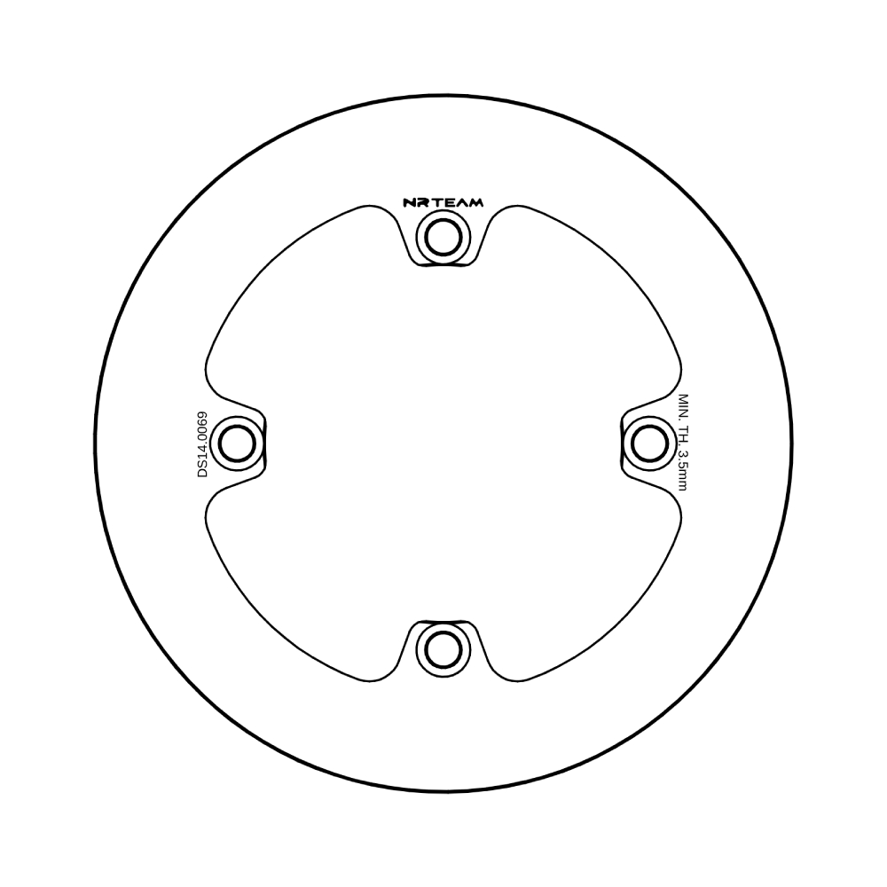 Brake disc NRTeam Sherco 250 SE-R (14-25) rear solid DS14.0069