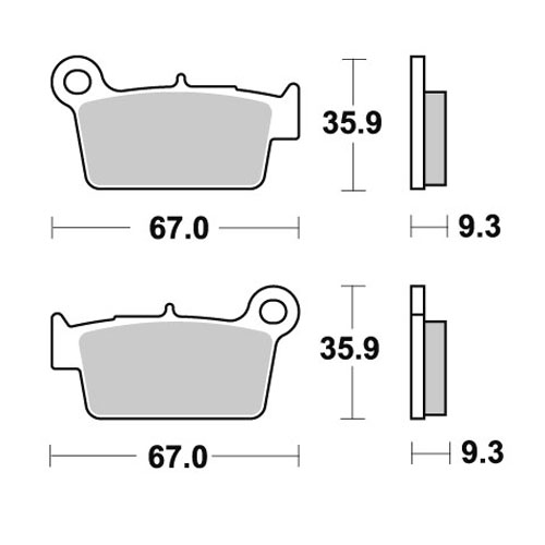Brake pads Galfer Suzuki RMZ 450 (05-25) rear race FD286G1396R
