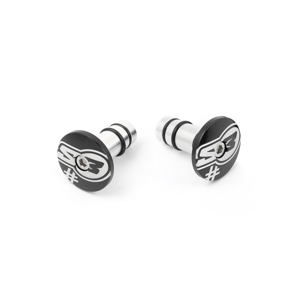 Pair of handlebar end caps S3 black Too HA-END2-B