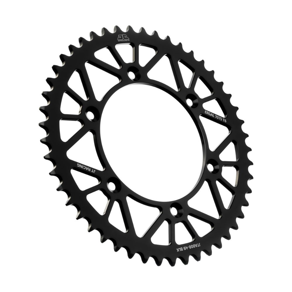 Rear sprocket JT ergal Suzuki RM 250 (89-12) 49 teeth black JTA808.49BLK
