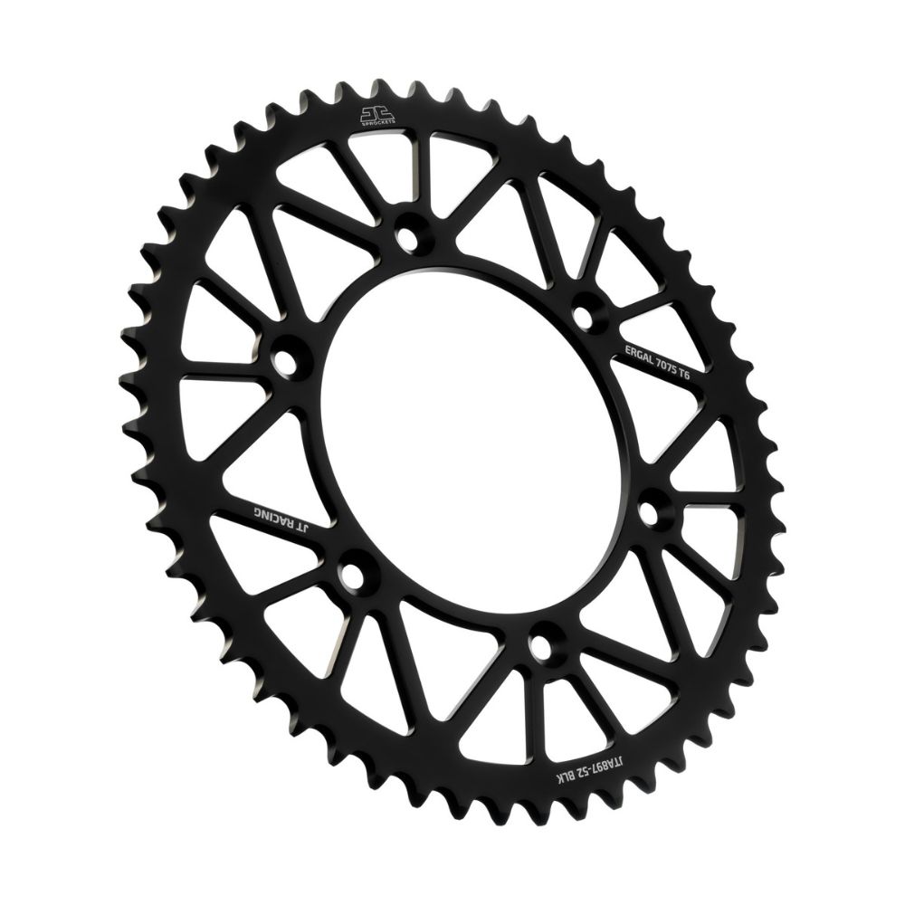 Rear sprocket JT ergal KTM 250 SX (93-25) 52 teeth black JTA897.52BLK