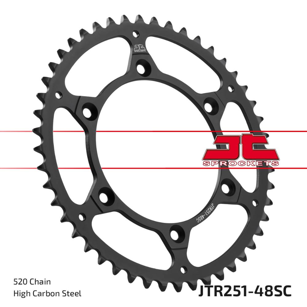 Rear sprocket JT steel Yamaha WR 400 F (99-00) 48 teeth self-cleaning JTR251.48SC