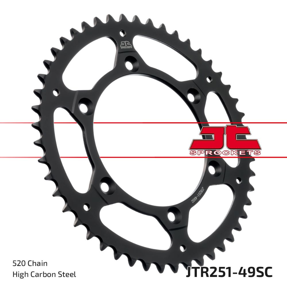 Rear sprocket JT steel Fantic 300 XE (24-25) 49 teeth self-cleaning JTR251.49SC