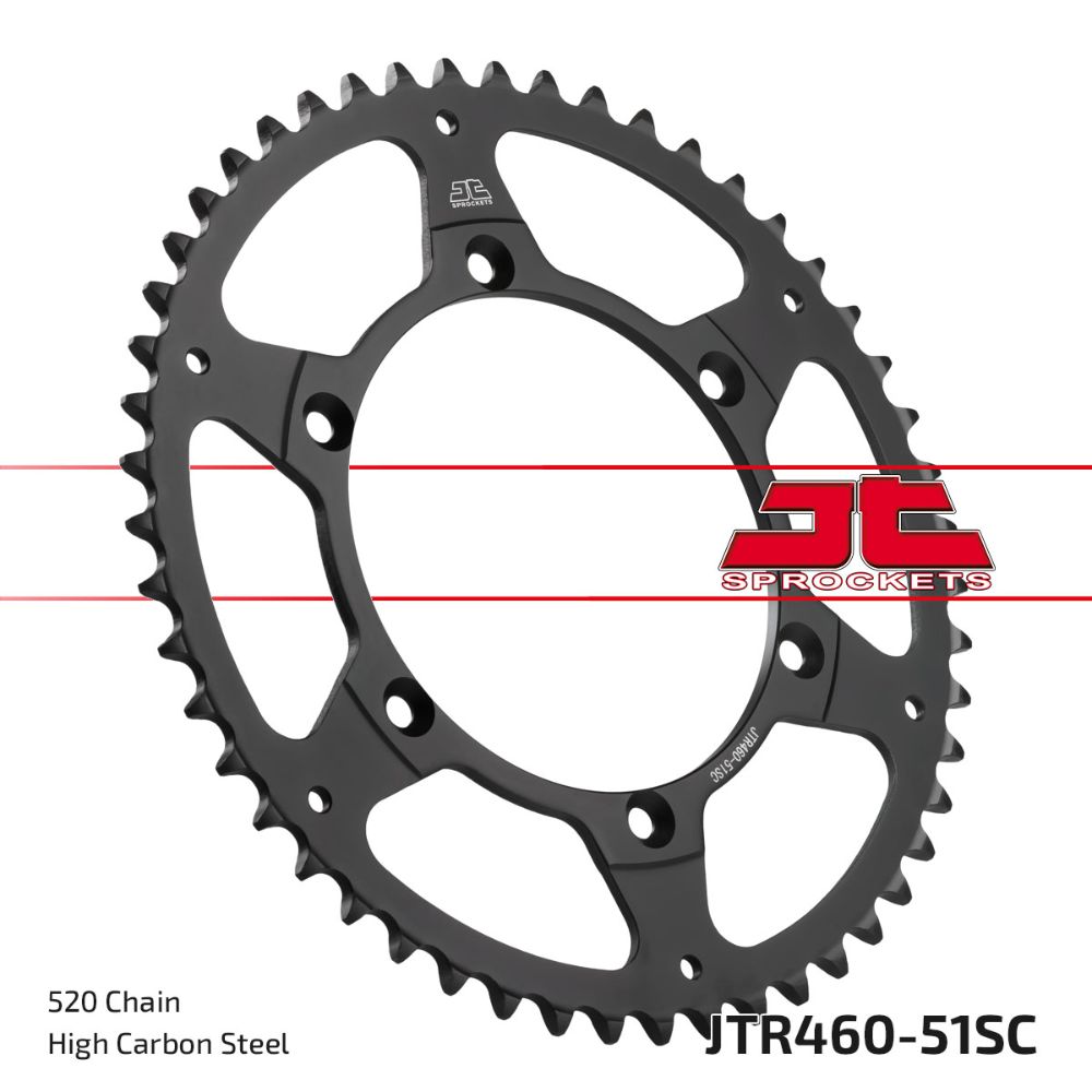 Rear sprocket JT steel Suzuki RMZ 250 (04-06) 51 teeth self-cleaning JTR460.51SC
