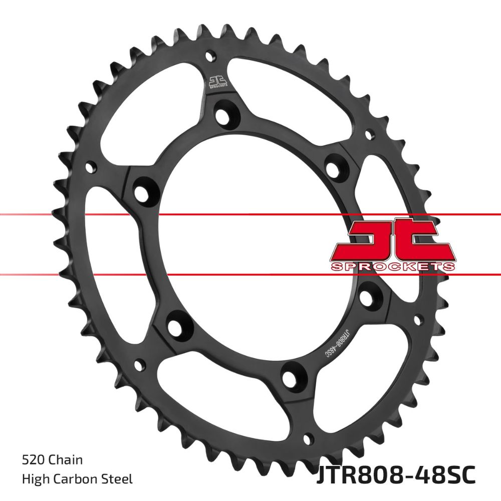 Rear sprocket JT steel Suzuki RM 125 (89-12) 48 teeth self-cleaning JTR808.48SC