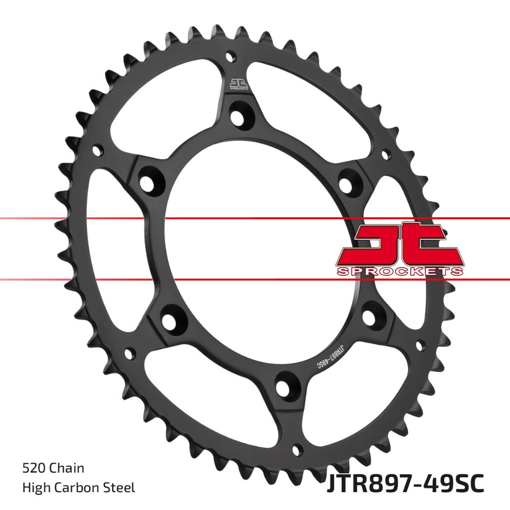 Rear sprocket JT steel KTM 520 SX-F (00-02) 49 teeth self-cleaning JTR897.49SC
