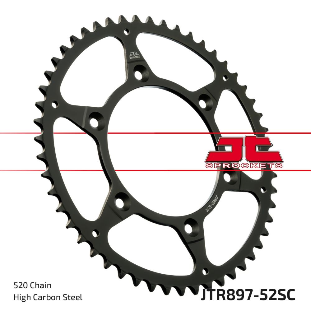 Rear sprocket JT steel Husqvarna 125 TC (14-25) 52 teeth self-cleaning JTR897.52SC