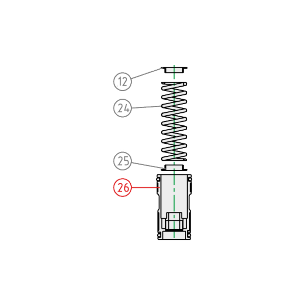 Free piston KYB TM EN/MX 300 (13-18) - Complete K110260000701