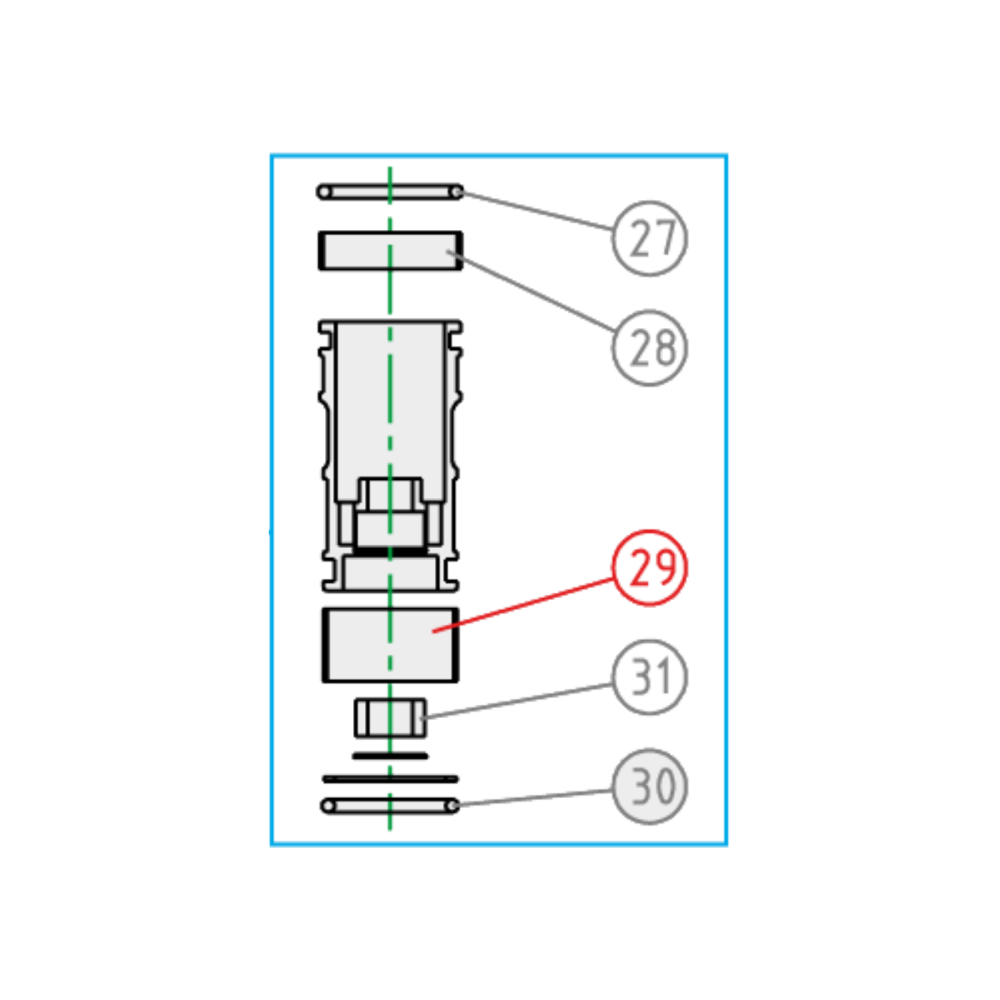 Free piston KYB Husqvarna 125 CR (10-13) - Lower bushing K110290000101