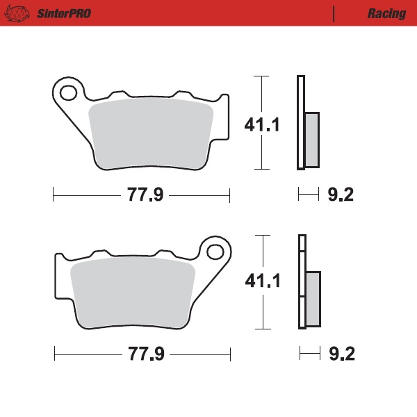 Brake pads Moto Master Husqvarna 125 SMS (99-13) rear racing MM-093211