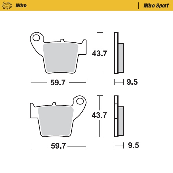 Brake pads Moto Master Honda CRF 250 X (04-17) rear nitro MM-094322