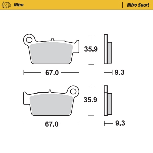 Brake pads Moto Master Beta RR 498 (12-14) rear nitro MM-094522