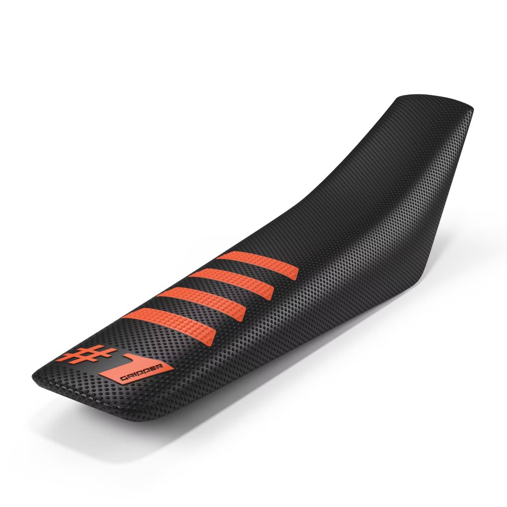 Universal seat cover Onegripper - Ribbed black and orange