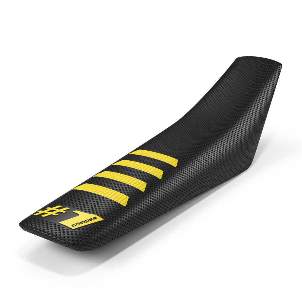 Universal seat cover Onegripper - Ribbed black and yellow OSC02-BLYW