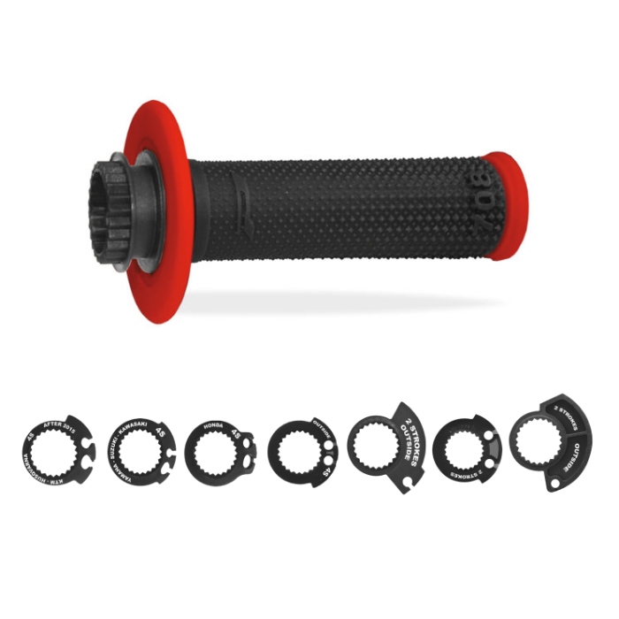 Pair of Grips Lock-On Pro Grip 708 - red black PG-708-149