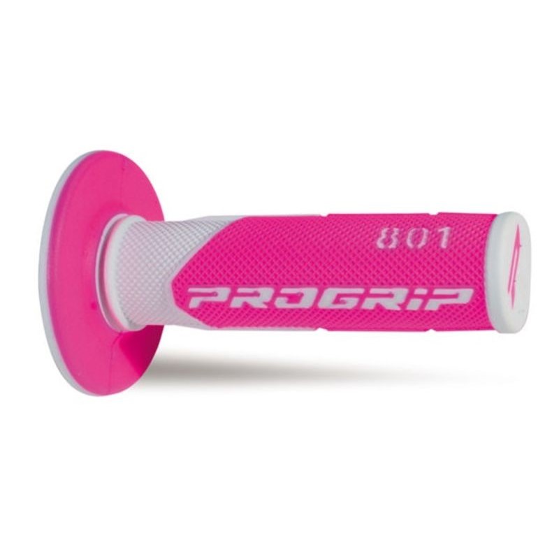 Pair of Grips off-road Pro Grip 801 - white fuchsia fluo