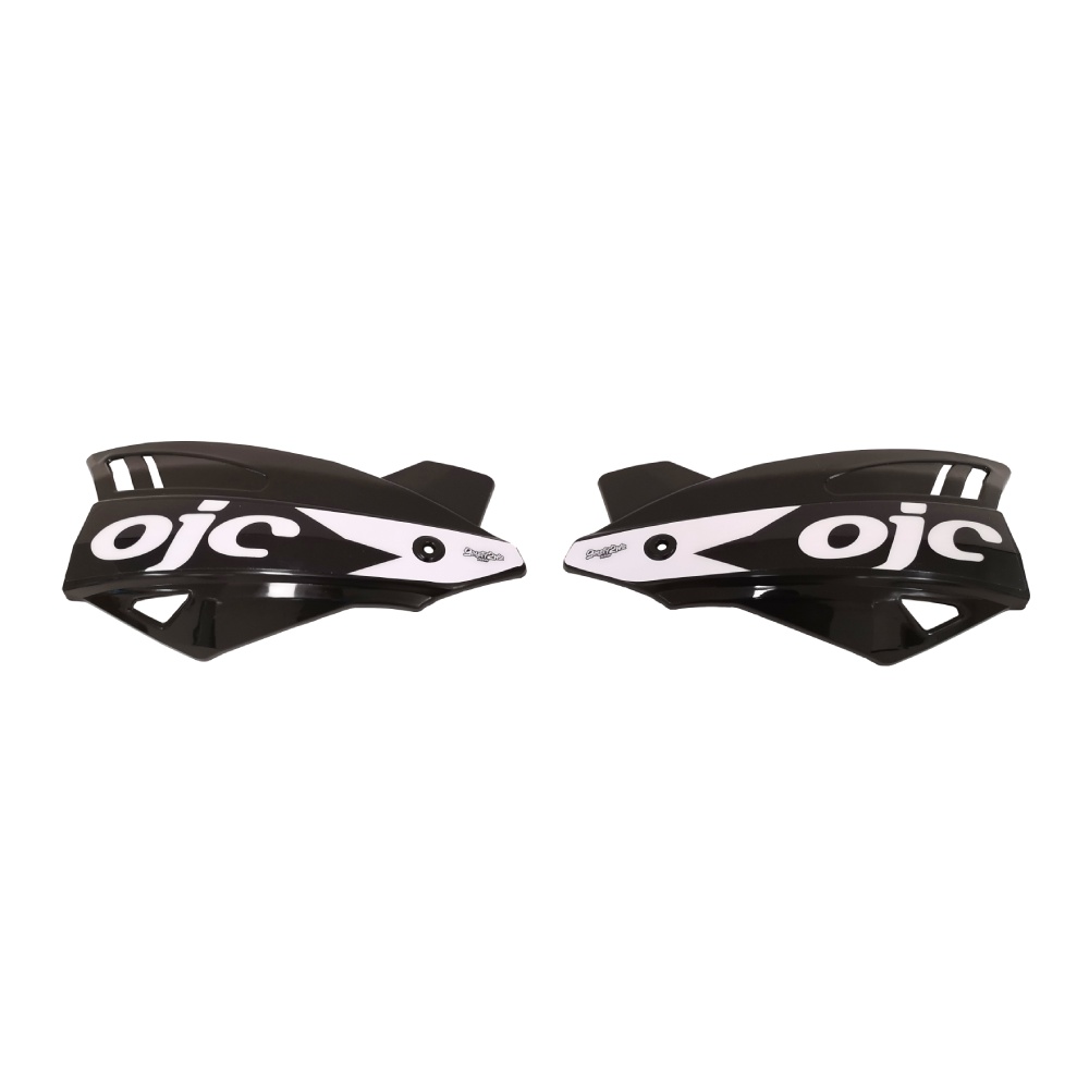Pair of handguards OJC SHARK universal black (white sticker) PNSK.NW