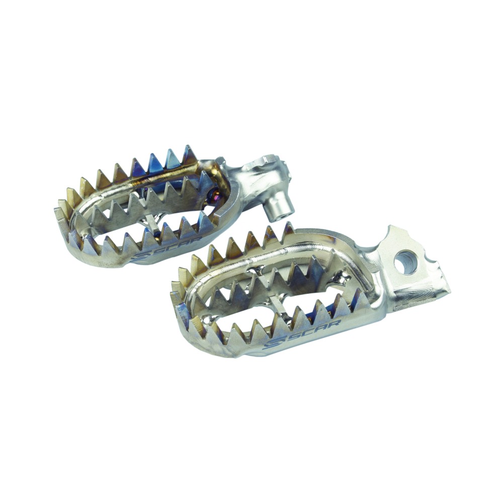 Footpegs titanium Scar Yamaha YZ 250 (97-26) Gripper S1516