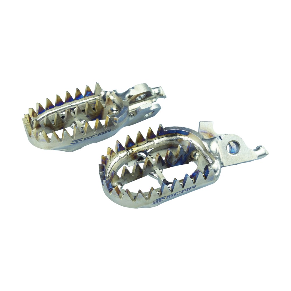 Footpegs titanium Scar Honda CRF 450 X (05-16) Gripper S2516