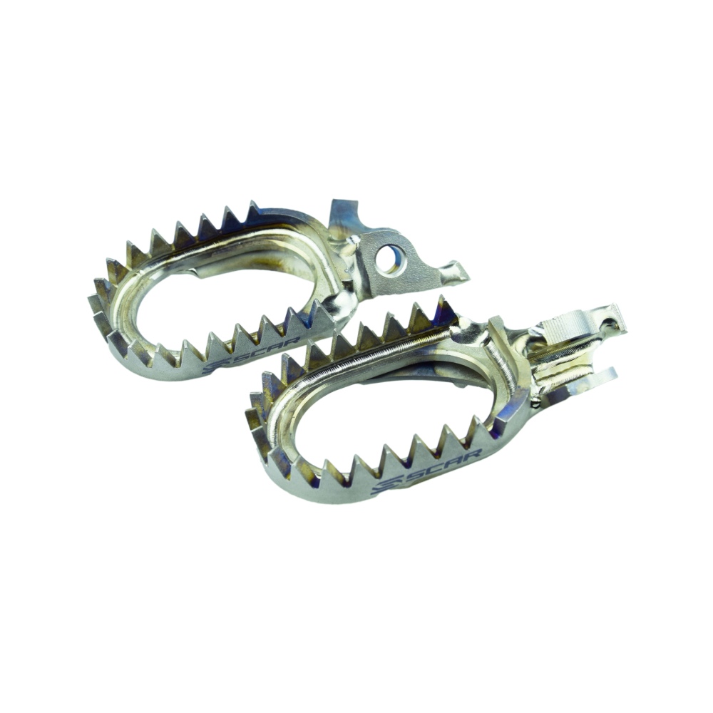 Footpegs titanium Scar Honda CRF 450 X (05-16) Anti-Mud S2516AM