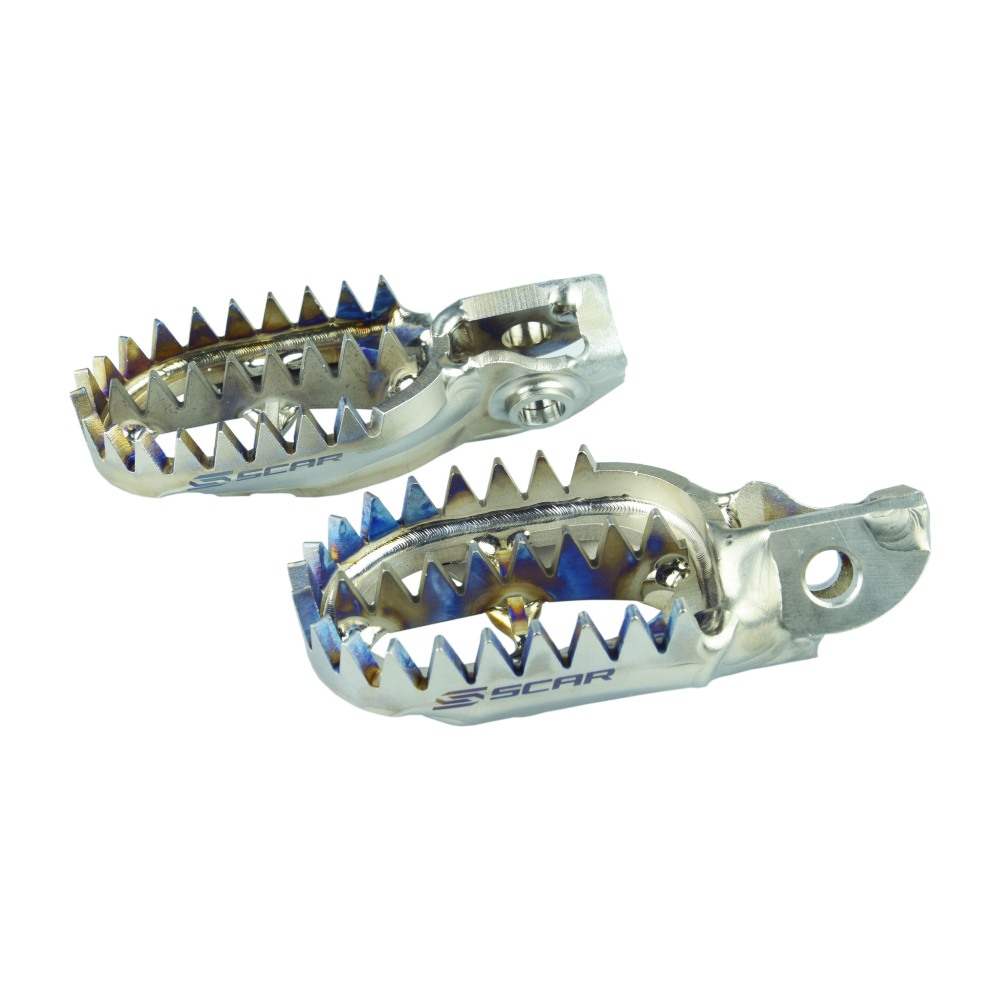 Footpegs titanium Scar KTM 250 EXC (17-23) Gripper S5517