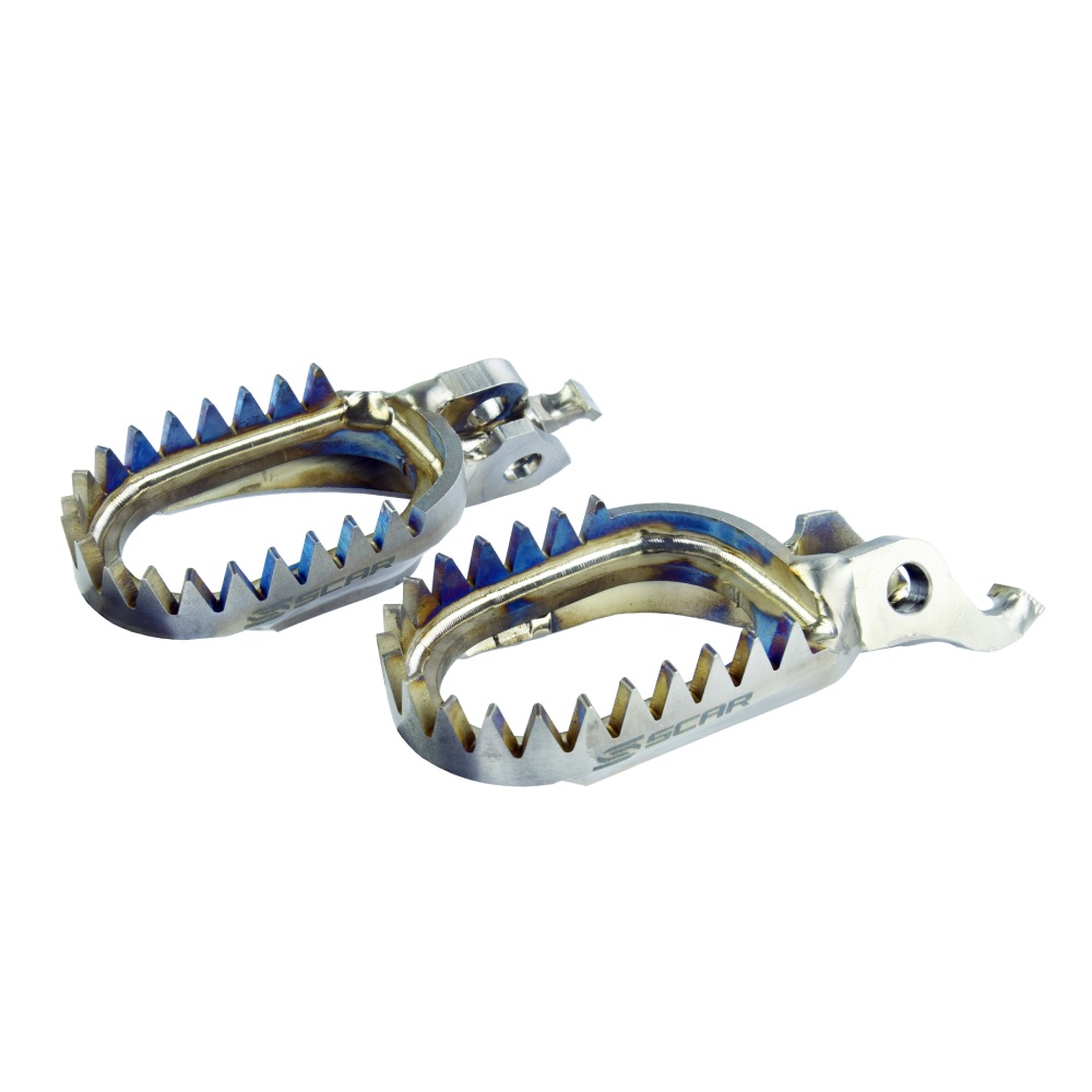 Footpegs titanium Scar Triumph TF 250 X (24-25) Anti-Mud S9516AM