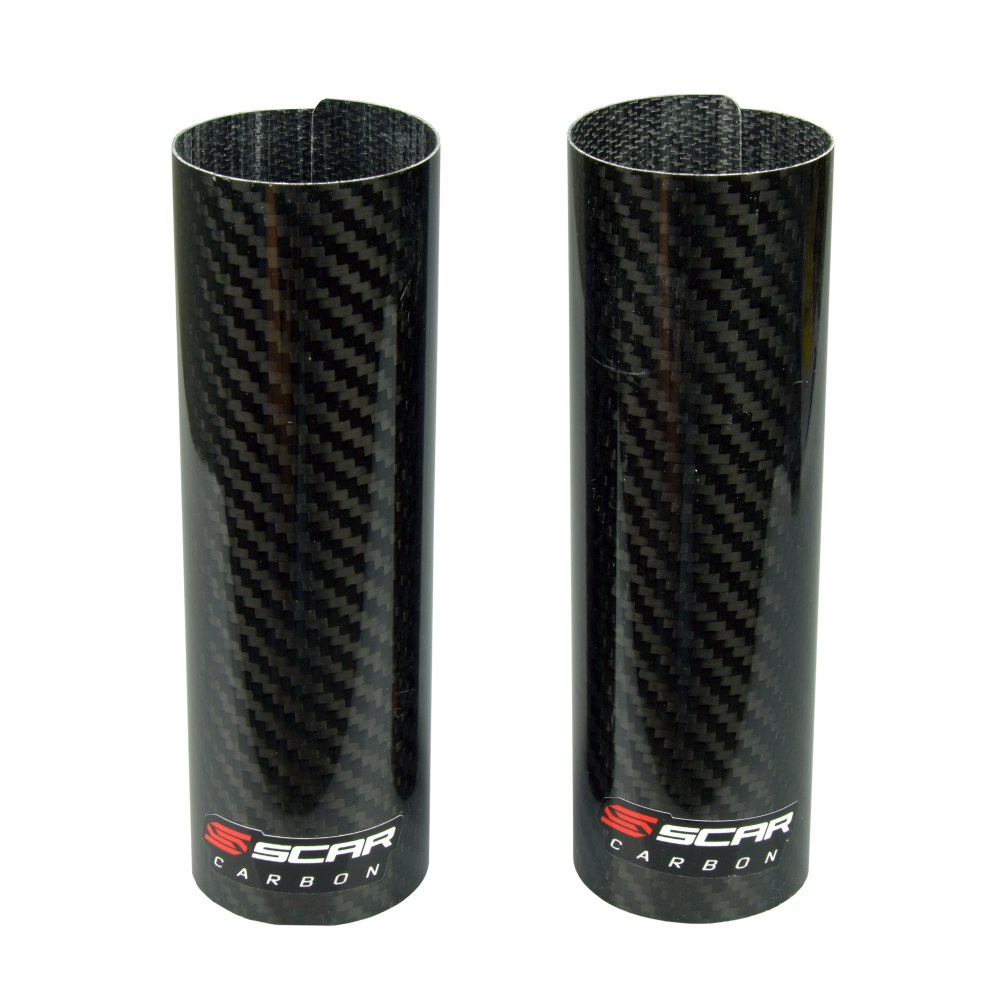 Pair of carbon upper fork guards 160x52 mm Scar
